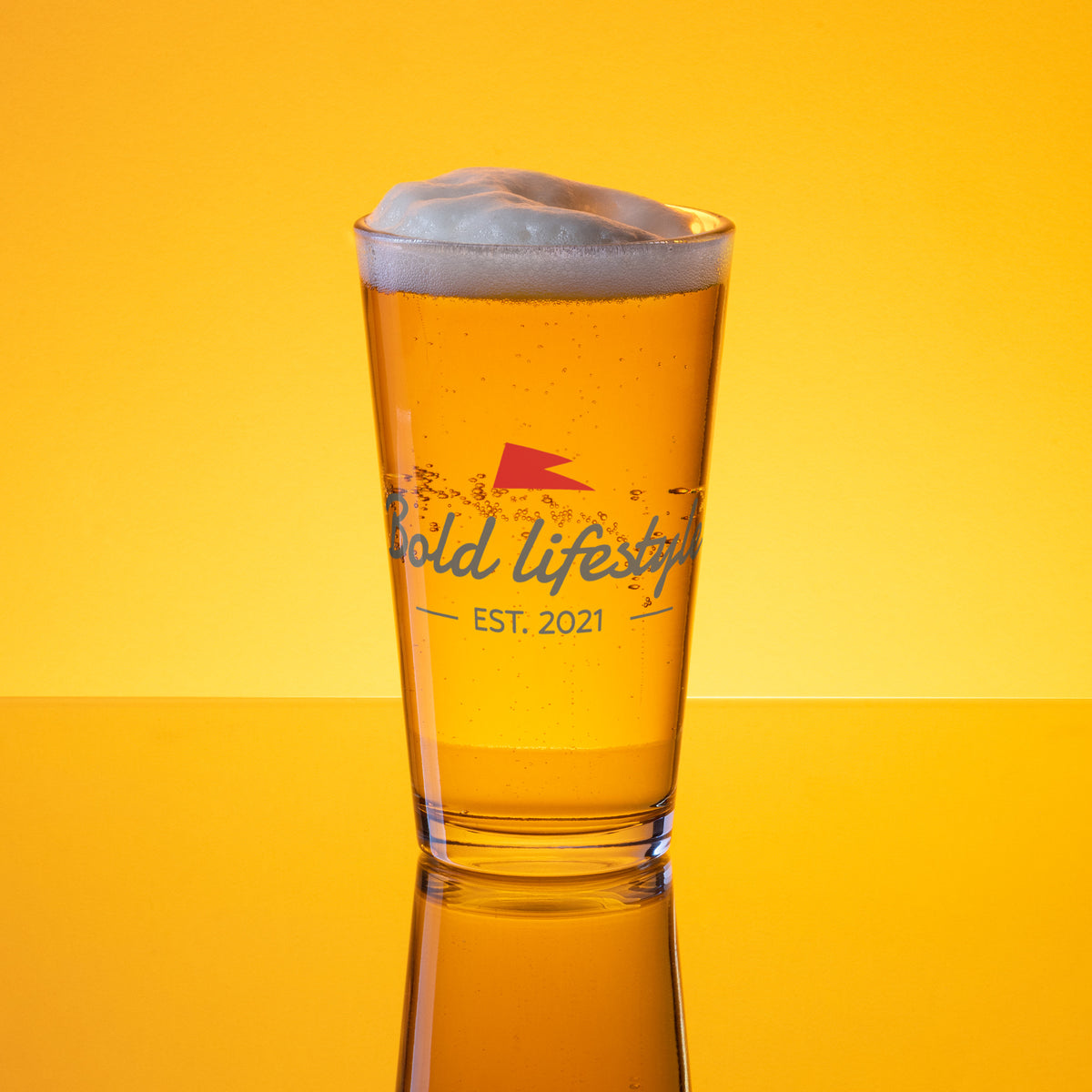 Bold Logo Pint Glass — 16 oz