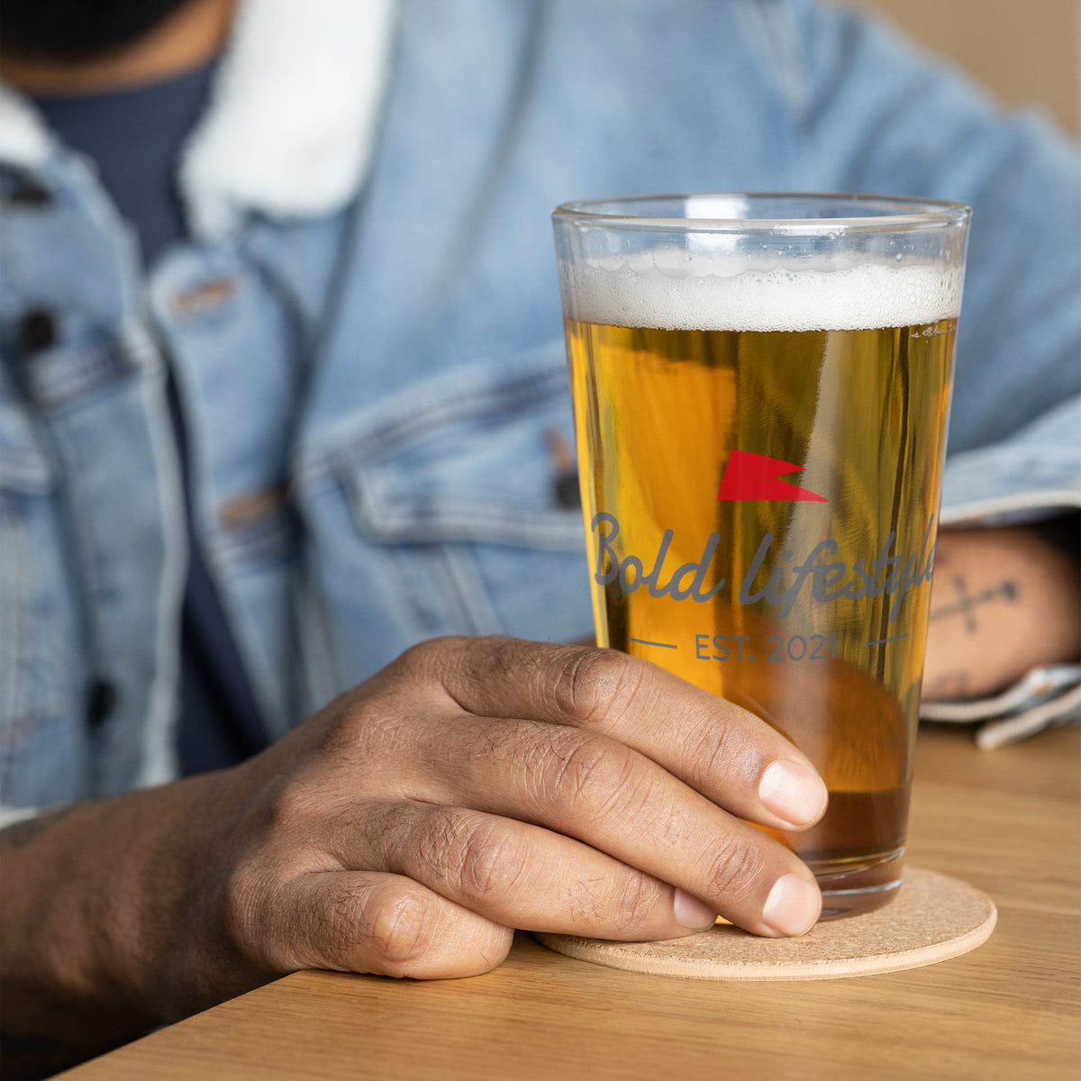 Bold Logo Pint Glass — 16 oz