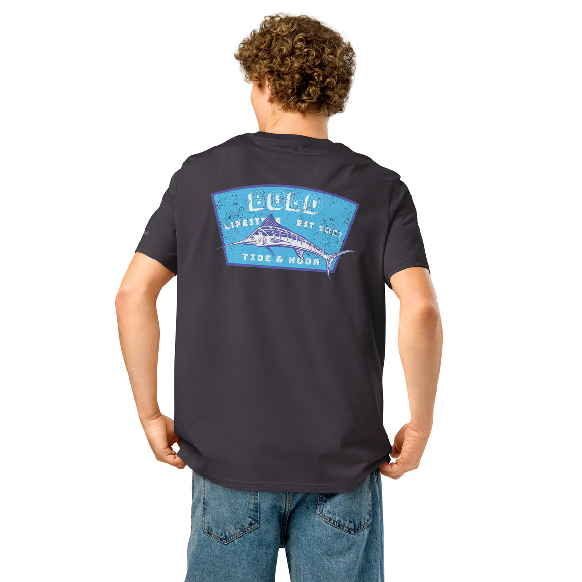 Tide & Hook Swordfish Patch Tee — Organic Cotton (Unisex)