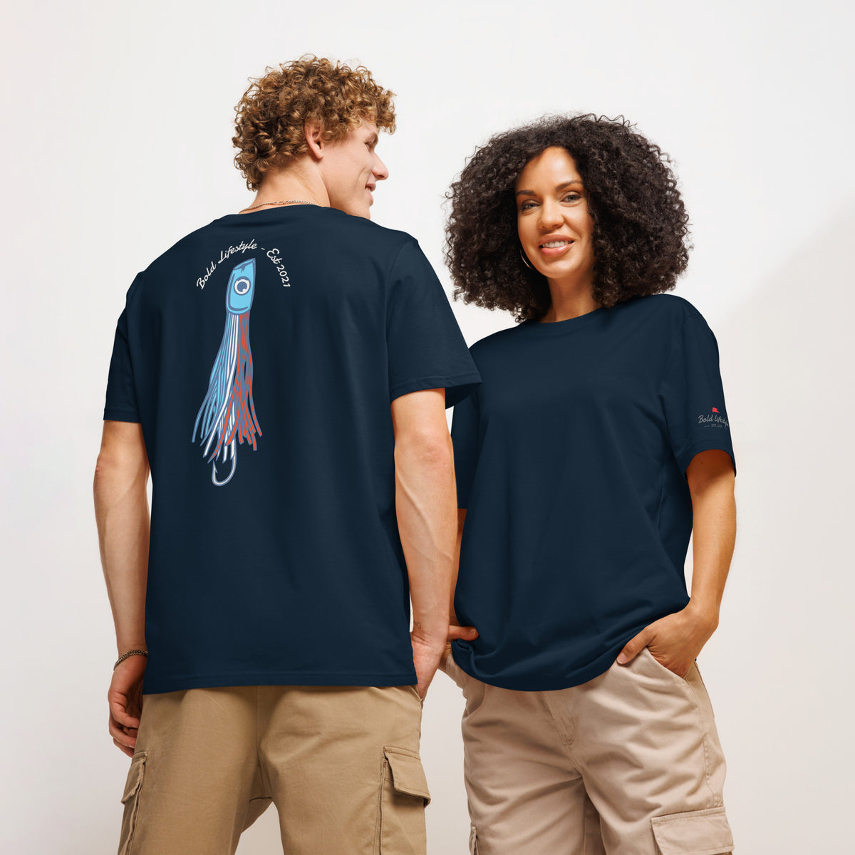 Tide & Hook Lure Tee — Organic Cotton (Unisex)
