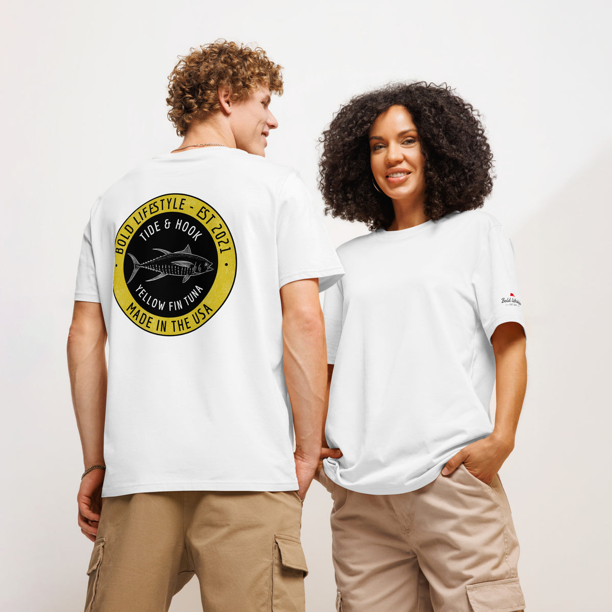 Tide & Hook Yellow Fin Tuna Tee — Organic Cotton (Unisex)
